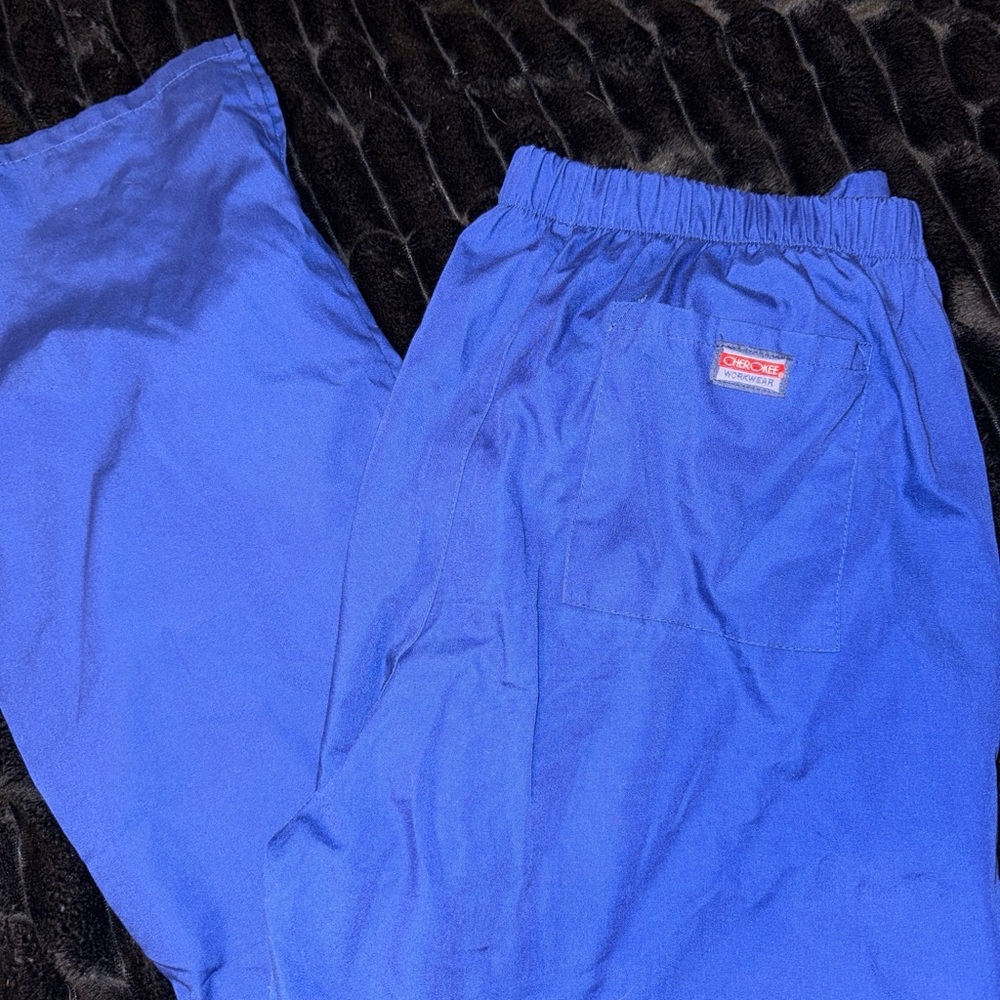 Cherokee galaxy blue scrub pants - Picture 2 of 3